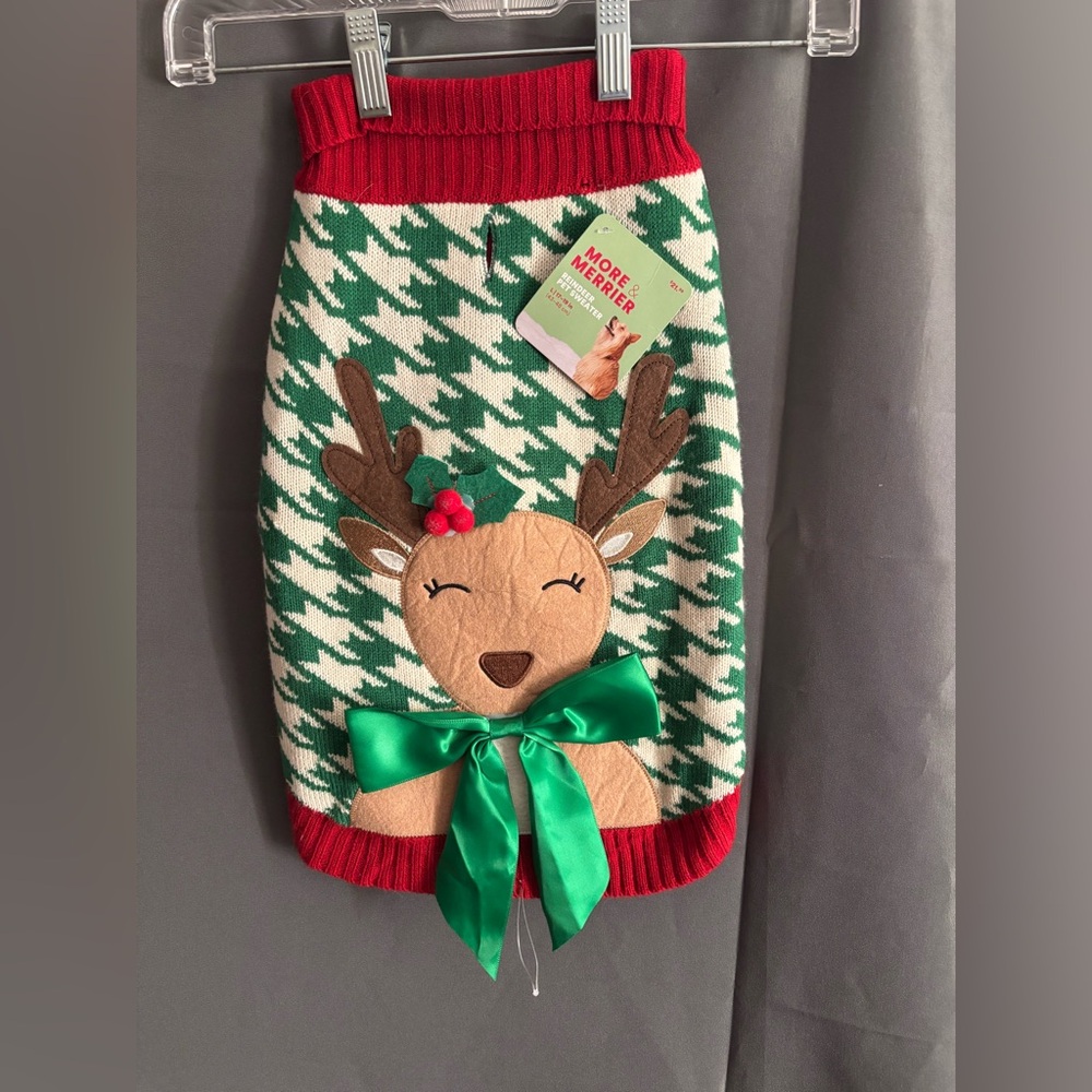 Cute Dog Holiday Sweater Size Large New With Tags